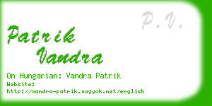 patrik vandra business card